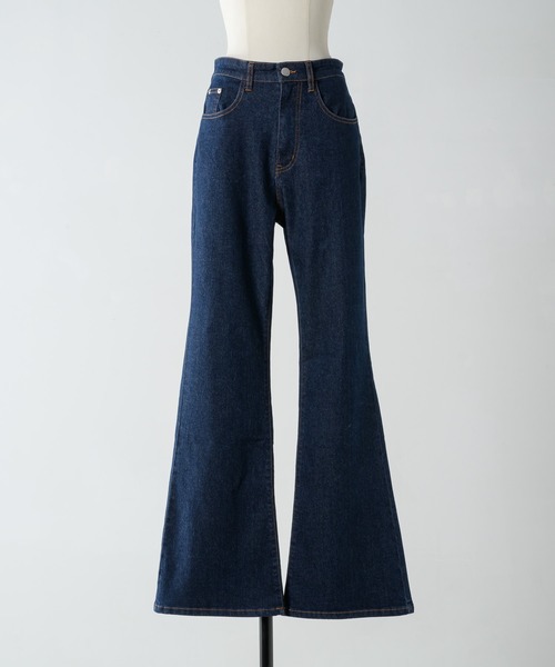 Pocket Frill Flare Denimpants / ポケットフリルフレアデニム
