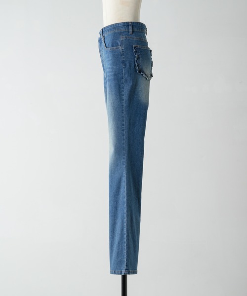 Lallana(ララーナ)の「Pocket Frill Flare Denimpants / ポケットフリルフレアデニムパンツ(デニムパンツ・レディース・インディゴブルー/ブルー・MEDIUM/SMALL)」の20枚目の写真