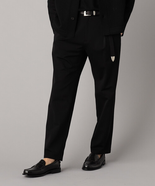 COMME CA MEN(コムサメン)の「ソロテックス レーヨンフィラメント ワンタックテーパードパンツ(その他パンツ・メンズ・ベージュ/ブラック/ダークブラウン・L/M)」の2枚目の写真