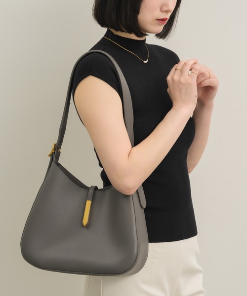 NEUNA（ヌナ）の「【ポーチ付き！】ラウンドトートバッグ（ショルダーバッグ・レディース・ブラウン/グレー/アイボリー/ブラック/カーキ・FREE）」の19枚目の写真