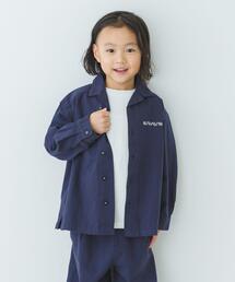 『WEB/一部店舗限定サイズ』 『セットアップ対応』 オープンカラーロゴ刺繍シャツ(KIDS)