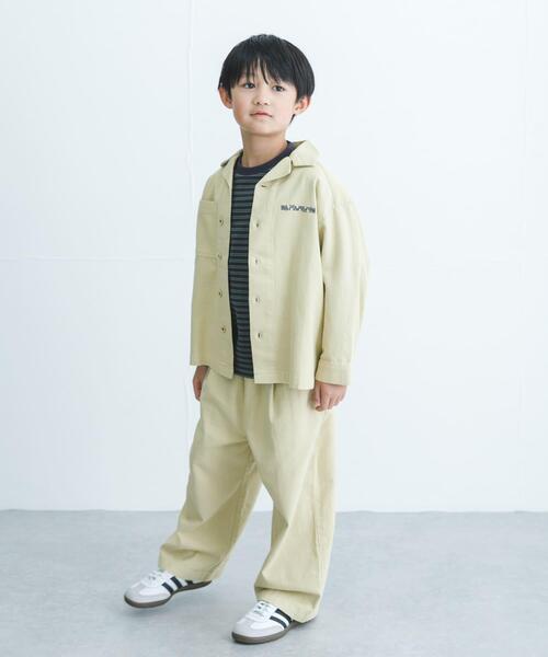 URBAN RESEARCH DOORS（アーバンリサーチドアーズ）の「『WEB/一部店舗限定サイズ』 『セットアップ対応』 オープンカラーロゴ刺繍シャツ(KIDS)（Tシャツ/カットソー・キッズ・ベージュ/ネイビー・120/135/150）」の16枚目の写真