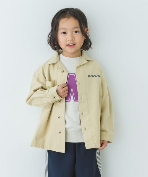 URBAN RESEARCH DOORS（アーバンリサーチドアーズ）の「『WEB/一部店舗限定サイズ』 『セットアップ対応』 オープンカラーロゴ刺繍シャツ(KIDS)（Tシャツ/カットソー・キッズ・ベージュ/ネイビー・120/135/150）」の18枚目の写真