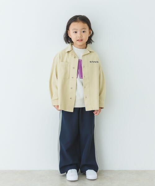 URBAN RESEARCH DOORS（アーバンリサーチドアーズ）の「『WEB/一部店舗限定サイズ』 『セットアップ対応』 オープンカラーロゴ刺繍シャツ(KIDS)（Tシャツ/カットソー・キッズ・ベージュ/ネイビー・120/135/150）」の21枚目の写真