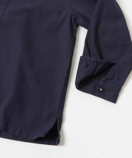 URBAN RESEARCH DOORS（アーバンリサーチドアーズ）の「『WEB/一部店舗限定サイズ』 『セットアップ対応』 オープンカラーロゴ刺繍シャツ(KIDS)（Tシャツ/カットソー・キッズ・ベージュ/ネイビー・120/135/150）」の6枚目の写真