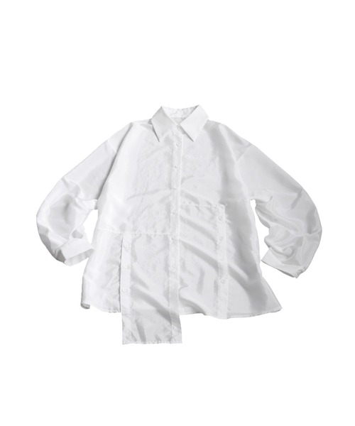antiqua(アンティカ)の「グロスシャツ(シャツ/ブラウス・レディース・ブラック/ライトグレー/ホワイト・ONESIZE)」の10枚目の写真