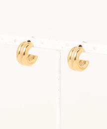 金属アレルギー対応 サージカルステンレス/316L ミニ2連ステンレスフープピアス