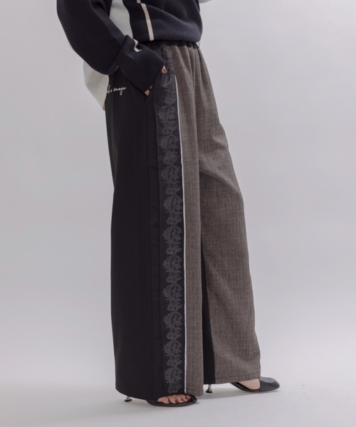 紺色 花柄刺繍 小紋 着物 和装 肩から160㎝