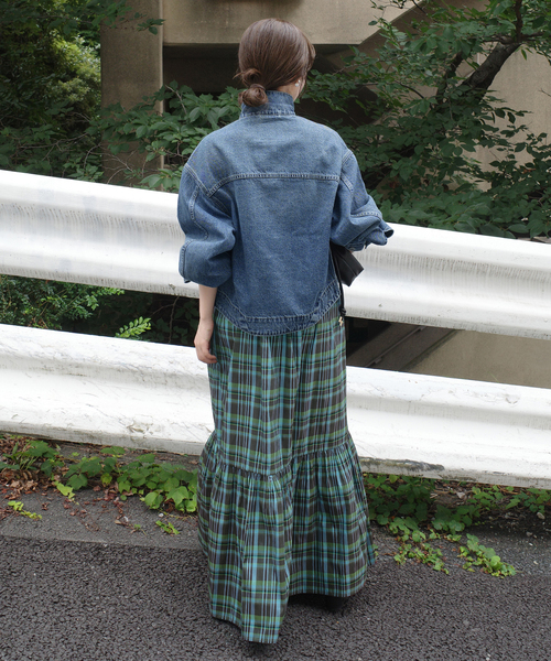 sara mallika（サラ マリカ）の「sara mallika/サラ マリカ マドラスチェックドレス（ワンピース・レディース・グリーン・FREE）」の4枚目の写真
