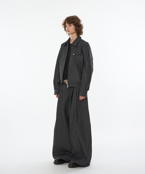 WISH FOR EVER（ウィッシュフォーエバー）の「ASSORT SUPER BAGGY STUDS DESIGNS DOUBLE POCKET SLACKS（SETUP）/アソートスーパーバギースタッズデザインダブルポケットスラックス(セットアップ)（スラックス・メンズ・ブラック/その他/チャコールグレー・LARGE/MEDIUM/SMALL）」の15枚目の写真