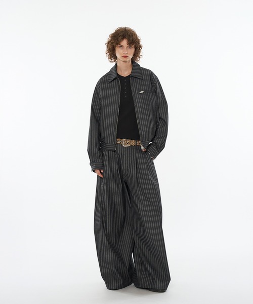 WISH FOR EVER（ウィッシュフォーエバー）の「ASSORT SUPER BAGGY STUDS DESIGNS DOUBLE POCKET SLACKS（SETUP）/アソートスーパーバギースタッズデザインダブルポケットスラックス(セットアップ)（スラックス・メンズ・ブラック/その他/チャコールグレー・LARGE/MEDIUM/SMALL）」の19枚目の写真