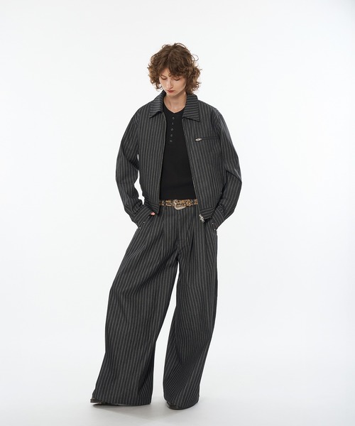 WISH FOR EVER（ウィッシュフォーエバー）の「ASSORT SUPER BAGGY STUDS DESIGNS DOUBLE POCKET SLACKS（SETUP）/アソートスーパーバギースタッズデザインダブルポケットスラックス(セットアップ)（スラックス・メンズ・ブラック/その他/チャコールグレー・LARGE/MEDIUM/SMALL）」の20枚目の写真
