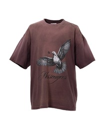 KAMIYA（カミヤ）の「"Messenger Pigeon" Distressed T-shirt（Tシャツ/カットソー）」