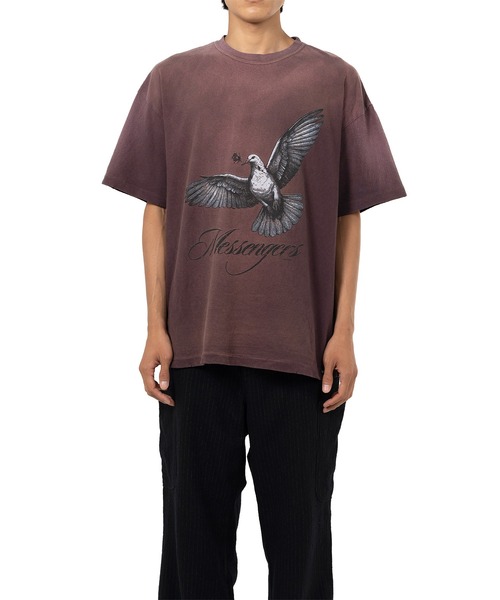KAMIYA（カミヤ）の「"Messenger Pigeon" Distressed T-shirt（Tシャツ/カットソー・メンズ・ブラック/ホワイト・M/S）」の15枚目の写真