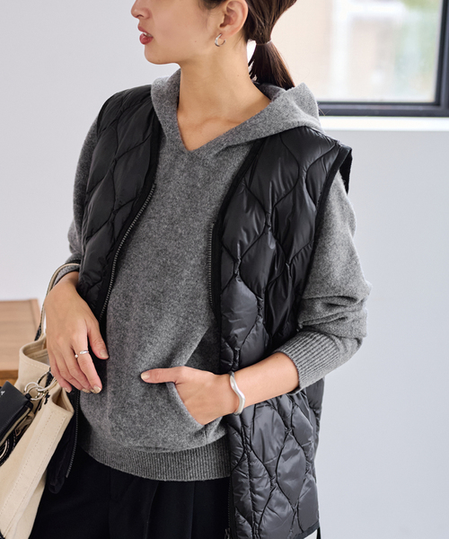 ≪追加≫圧縮ウールフードプルオーバー（ニット/セーター