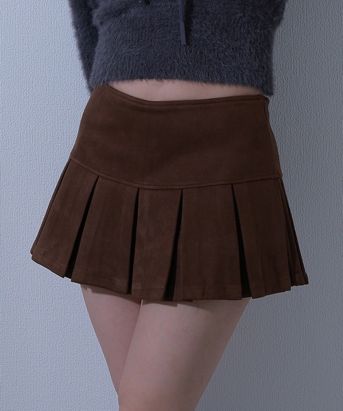 M DOLLY(エムドリー)の「pleats dolcina skirt / プリーツドルチーナスカート(スカート・レディース・ブラック/ブラウン・S/M)」の1枚目の写真