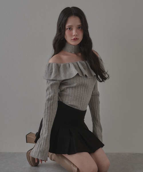 M DOLLY(エムドリー)の「pleats dolcina skirt / プリーツドルチーナスカート(スカート・レディース・ブラック/ブラウン・S/M)」の4枚目の写真