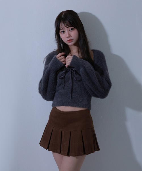 M DOLLY(エムドリー)の「pleats dolcina skirt / プリーツドルチーナスカート(スカート・レディース・ブラック/ブラウン・S/M)」の8枚目の写真