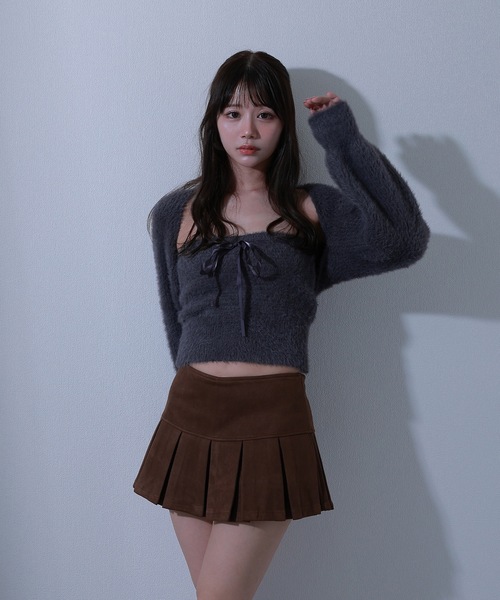 M DOLLY(エムドリー)の「pleats dolcina skirt / プリーツドルチーナスカート(スカート・レディース・ブラック/ブラウン・S/M)」の9枚目の写真