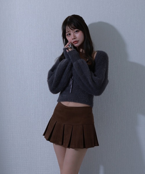 M DOLLY(エムドリー)の「pleats dolcina skirt / プリーツドルチーナスカート(スカート・レディース・ブラック/ブラウン・S/M)」の12枚目の写真