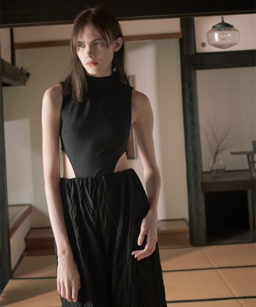 セール】【TELOPLAN】Teodoro Side Open Tank-top / テオドロサイド