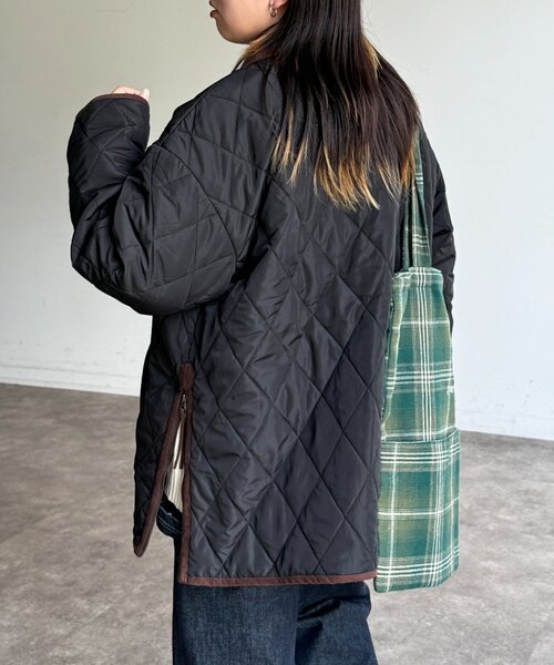 CPCM（シーピーシーエム）の「襟コーデュロイキルティングブルゾン（ブルゾン・レディース・アイボリー/ネイビー/ブラック・FREE/LARGE）」の13枚目の写真