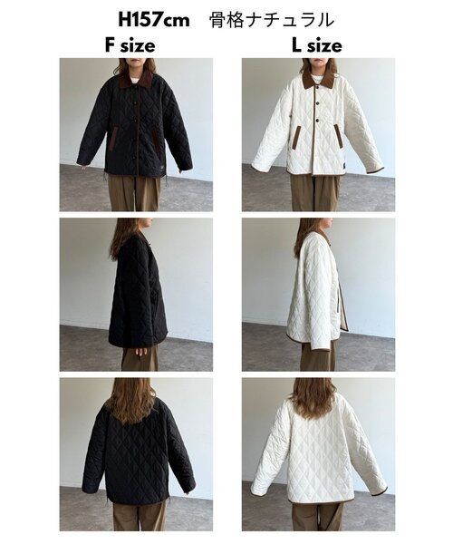 CPCM（シーピーシーエム）の「襟コーデュロイキルティングブルゾン（ブルゾン・レディース・アイボリー/ネイビー/ブラック・FREE/LARGE）」の18枚目の写真