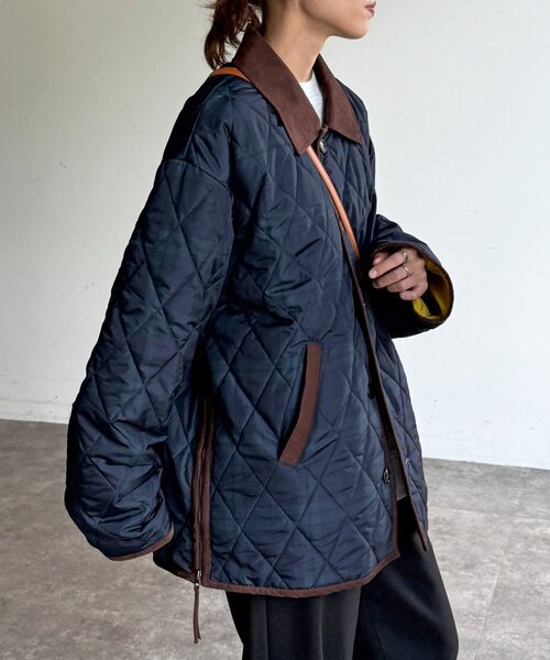 コントワーデコトニエ】マロン色のラムレザーキルティングジャケット