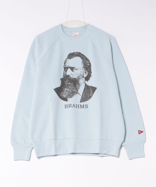 Healthknit(ヘルスニット)の「【Healthknit】Classic Sweat Crew L/S(Brahms Print)(スウェット・メンズ・サンドベージュ/アッシュ/サックスブルー・XL/L/M)」の3枚目の写真