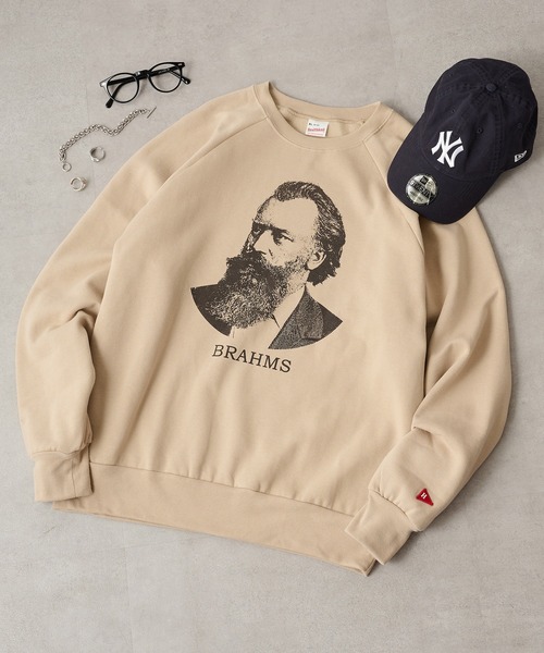 セール】【Healthknit】Classic Sweat Crew L/S(Brahms Print