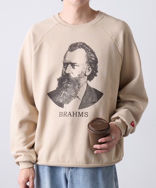 Healthknit(ヘルスニット)の「【Healthknit】Classic Sweat Crew L/S(Brahms Print)(スウェット・メンズ・サンドベージュ/アッシュ/サックスブルー・XL/L/M)」の16枚目の写真