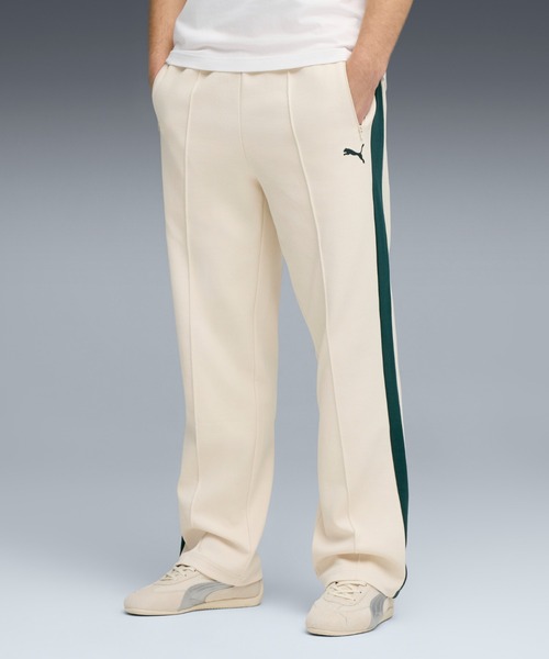 PUMA(プーマ)の「PUMA プーマ ユニセックス T7 リラックスド ジャガード トラック パンツ(その他パンツ・メンズ・ベージュ系その他/ブラック×ホワイト・SMALL/MEDIUM/LARGE/X-LARGE/XX-LARGE)」の2枚目の写真