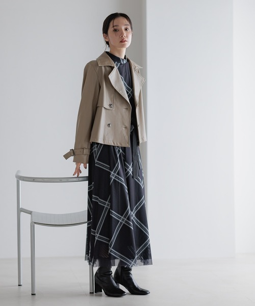 Andemiu（アンデミュウ）の「フェイクレザーショートジャケット573089（テーラードジャケット・レディース・モカ/ブラック・FREE）」の21枚目の写真