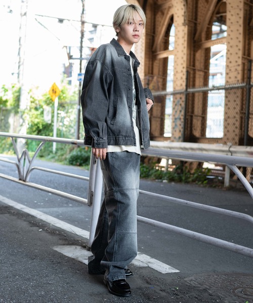 WEGO(ウィゴー)の「WEGO/ヴィンテージライクBIGデニムジャケット(デニムジャケット・メンズ・スカイブルー/ブラック系3・LARGE/MEDIUM)」の13枚目の写真