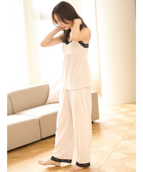 スナイデルホーム/ルームウェア/シルキーサテンチュニック・ロングパンツセット スナイデルホーム/ルームウェア/シルキーサテンチュニック