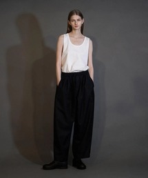 【my beautiful landlet】 MACHINE WASHADLE WOOL WIDE TAPERED PANTS