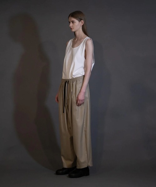 my beautiful landlet（マイビューティフルランドレット）の「【my beautiful landlet】 MACHINE WASHADLE WOOL WIDE TAPERED PANTS（その他パンツ・メンズ・ベージュ/ネイビー/ブラック・0/1/2）」の5枚目の写真