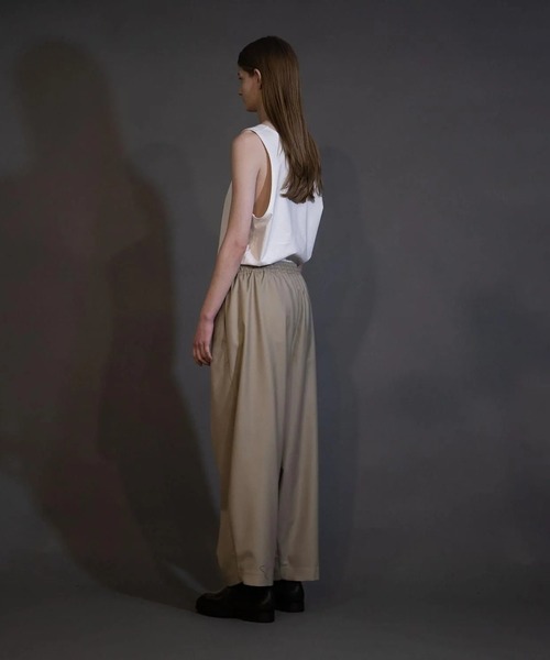 my beautiful landlet（マイビューティフルランドレット）の「【my beautiful landlet】 MACHINE WASHADLE WOOL WIDE TAPERED PANTS（その他パンツ・メンズ・ベージュ/ネイビー/ブラック・0/1/2）」の6枚目の写真