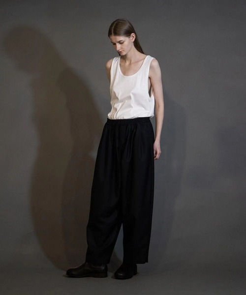 my beautiful landlet（マイビューティフルランドレット）の「【my beautiful landlet】 MACHINE WASHADLE WOOL WIDE TAPERED PANTS（その他パンツ・メンズ・ベージュ/ネイビー/ブラック・0/1/2）」の8枚目の写真