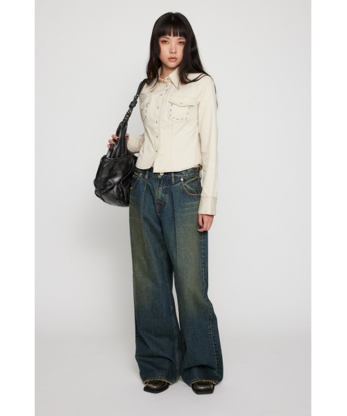 LAGUA GEM（ラグアジェム）の「EYELET POCKET COMPACT シャツ（シャツ/ブラウス・レディース・カーキ/チャコールグレー/アイボリー・FREE）」の11枚目の写真