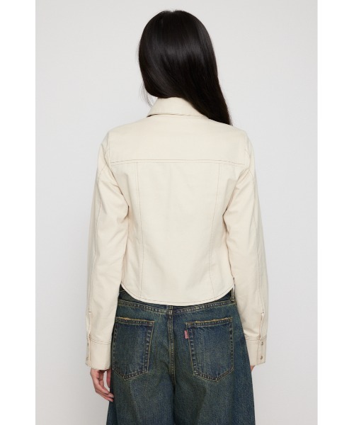 LAGUA GEM（ラグアジェム）の「EYELET POCKET COMPACT シャツ（シャツ/ブラウス・レディース・カーキ/チャコールグレー/アイボリー・FREE）」の14枚目の写真