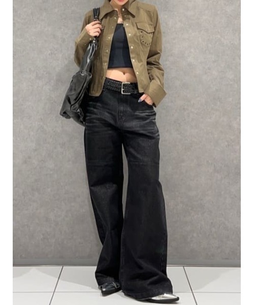 LAGUA GEM（ラグアジェム）の「EYELET POCKET COMPACT シャツ（シャツ/ブラウス・レディース・カーキ/チャコールグレー/アイボリー・FREE）」の22枚目の写真