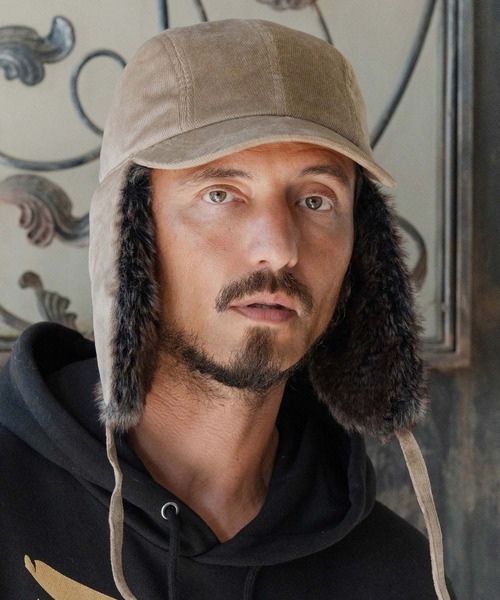 CAMBIO（カンビオ）の「mko13141- Corduroy Flight Cap フライトキャップ(NF-252-BO011)（キャップ・メンズ・アイボリー/ブラウン/ブラック/ベージュ・FREE）」の4枚目の写真