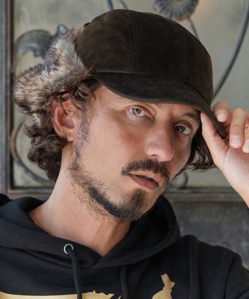 CAMBIO（カンビオ）の「mko13141- Corduroy Flight Cap フライトキャップ(NF-252-BO011)（キャップ・メンズ・アイボリー/ブラウン/ブラック/ベージュ・FREE）」の3枚目の写真