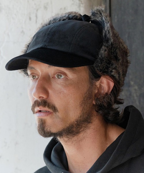 CAMBIO（カンビオ）の「mko13141- Corduroy Flight Cap フライトキャップ(NF-252-BO011)（キャップ・メンズ・アイボリー/ブラウン/ブラック/ベージュ・FREE）」の2枚目の写真