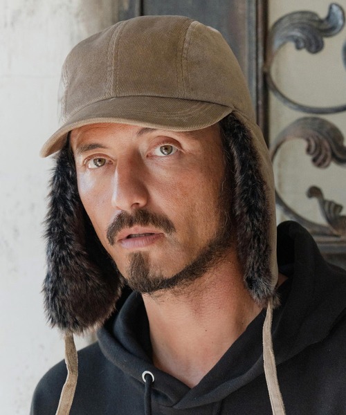 CAMBIO（カンビオ）の「mko13141- Corduroy Flight Cap フライトキャップ(NF-252-BO011)（キャップ・メンズ・アイボリー/ブラウン/ブラック/ベージュ・FREE）」の9枚目の写真