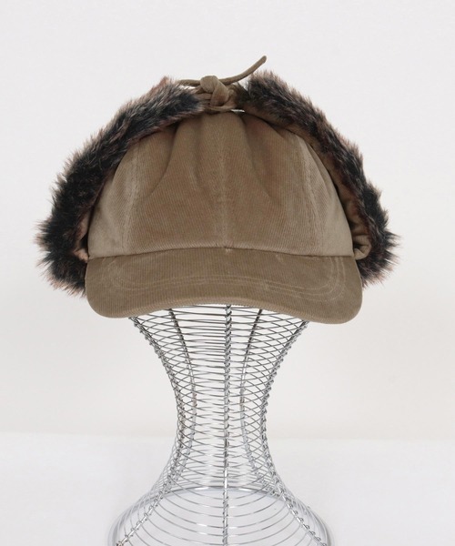 CAMBIO（カンビオ）の「mko13141- Corduroy Flight Cap フライトキャップ(NF-252-BO011)（キャップ・メンズ・アイボリー/ブラウン/ブラック/ベージュ・FREE）」の16枚目の写真