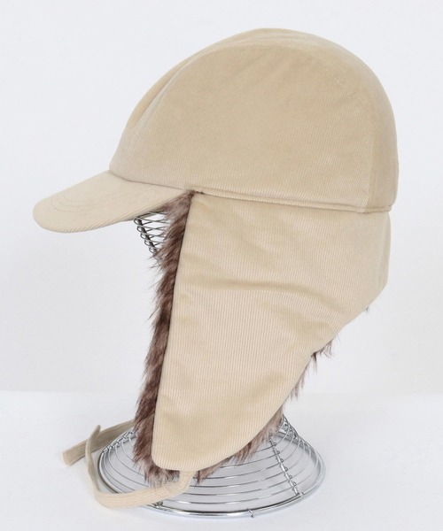 CAMBIO（カンビオ）の「mko13141- Corduroy Flight Cap フライトキャップ(NF-252-BO011)（キャップ・メンズ・アイボリー/ブラウン/ブラック/ベージュ・FREE）」の22枚目の写真