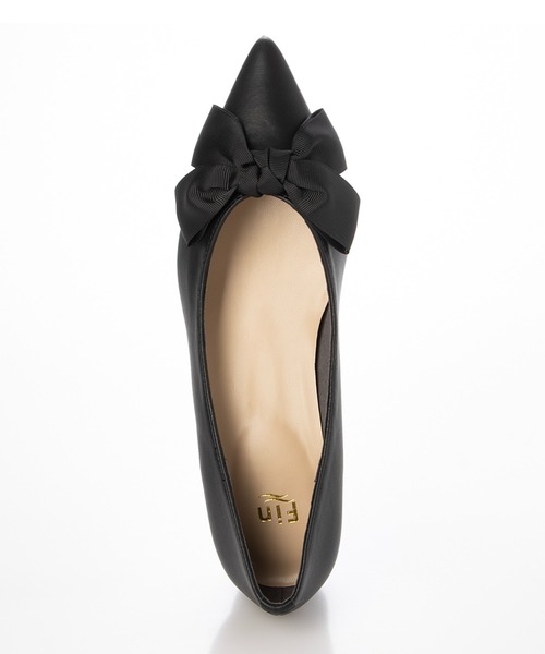 Fin（フィン）の「ポインテッドトゥリボンフラットシューズ【低反発スポンジ入り】（パンプス・レディース・シルバー/ブラック/グレー・24cm/23.5cm/23cm/22.5cm/25cm/24.5cm）」の9枚目の写真