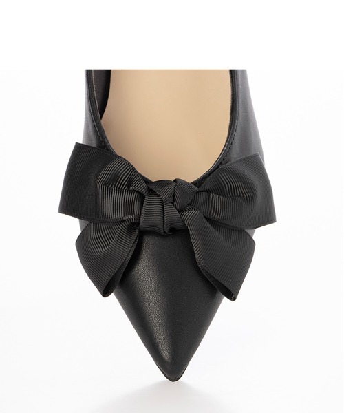 Fin（フィン）の「ポインテッドトゥリボンフラットシューズ【低反発スポンジ入り】（パンプス・レディース・シルバー/ブラック/グレー・24cm/23.5cm/23cm/22.5cm/25cm/24.5cm）」の11枚目の写真